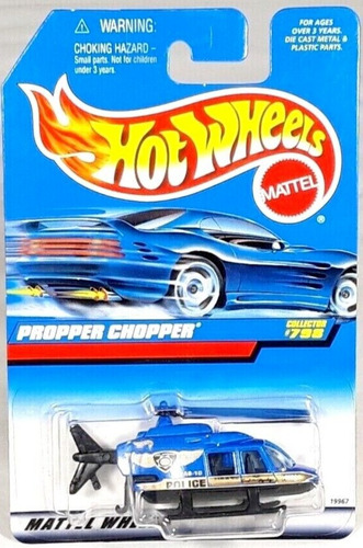 Hot Wheels Helicoptero Antiguo Propper Chopper + Obsequio