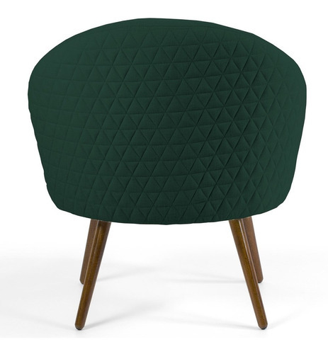 Kit 2 Poltronas Decorativas Pés Palito Rafa Linho Verde Desenho do tecido Liso