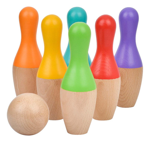 Juego De Bolos De Madera, Juegos De Bolos De Colores