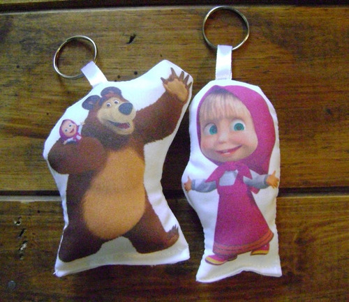 30 Llaveros Masha Y El Oso Personajes Colgante Para Mochila