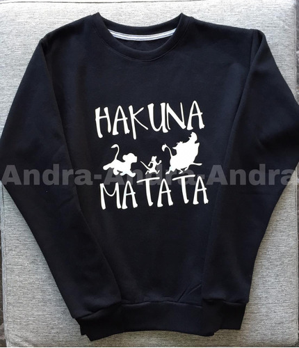 Buzo Hakuna Matata Rey León Unisex Todos Los Talles