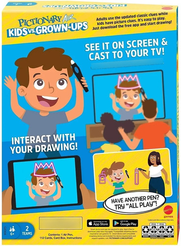 Imagen 2 de 7 de Pictionary Air Virtual Realidad Aumentada - Niños Vs Adultos