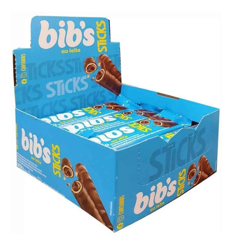 Chocolate Bibs Sticks Ao Leite Caixa C/16un De 32g 
