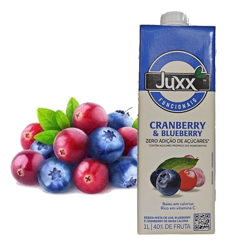 Suco Funcional Cranberry & Blueberry Juxx 1l