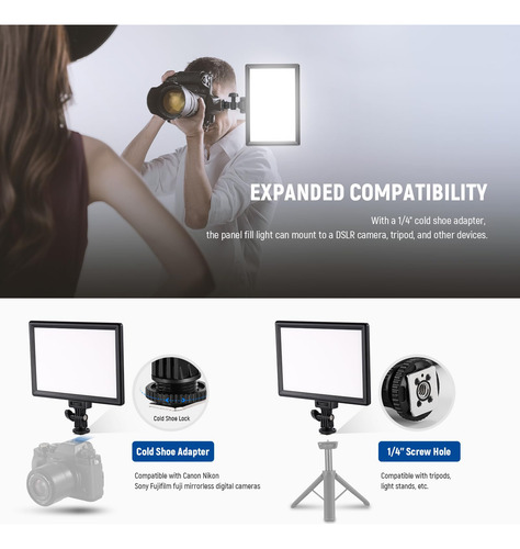 Panel De Luz Led Para Vídeo Neewer Nl-116ai, Regulable, 600