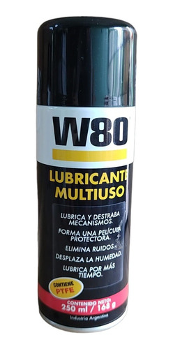 Lubricante Multiuso W80 250 Ml Con Ptfe