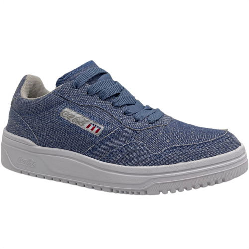 Tenis Coca Cola March Twill Azul Jeans