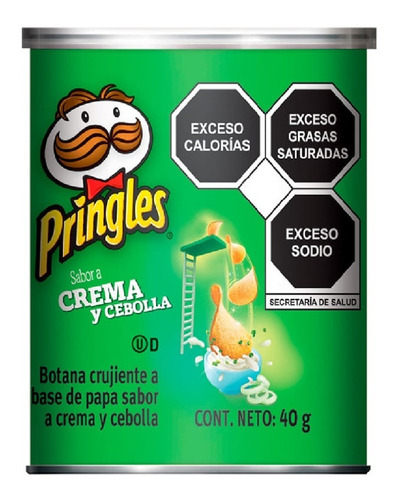 Papas Pringles Sabor Crema Y Cebolla De 40 Gr