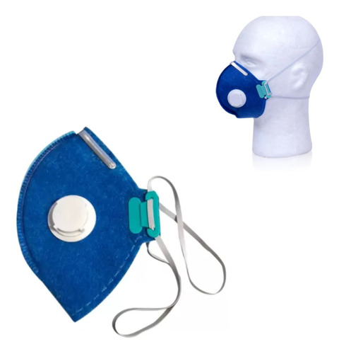 Kit 50 Máscara Pff2 C Válvula Epi Proteção Respiratória