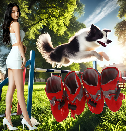 4 Botitas Anti Derrapantes Para Perritos De Tamaño Pequeño