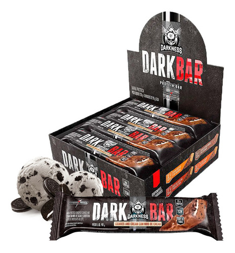 Dark Whey Bar (8un) Cookies & Cream Darkness Integralmedica