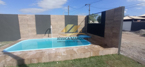 Imagem 2 de 13 de Casa 2 Quartos, Área Gourmet E Piscina Em Unamar - Cf - 082