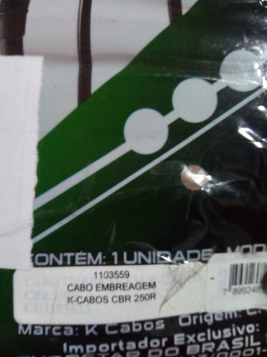 Imagem 2 de 3 de Cabo Embreagem Cbr 250