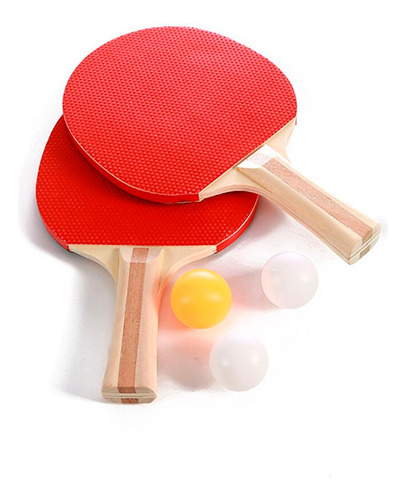 Juego De Raquetas + 3 Ping Pong Tenis De Mesa Deportes