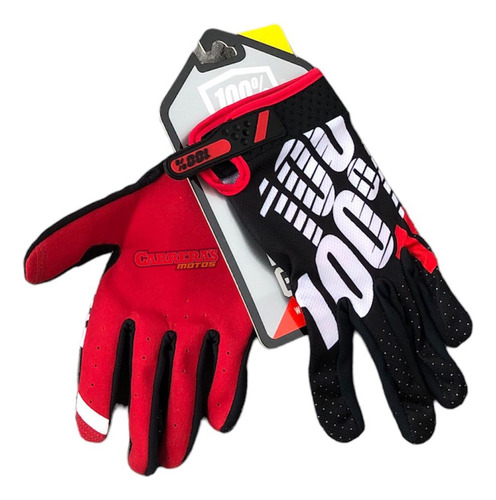 Guante Cross 100% Negro/rojo/blanco Talle L