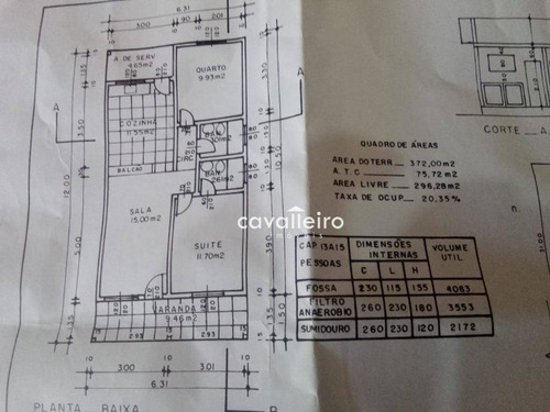 Casa Com 2 Dormitórios À Venda, 75 M² - Retiro - Maricá/rj - Ca4472