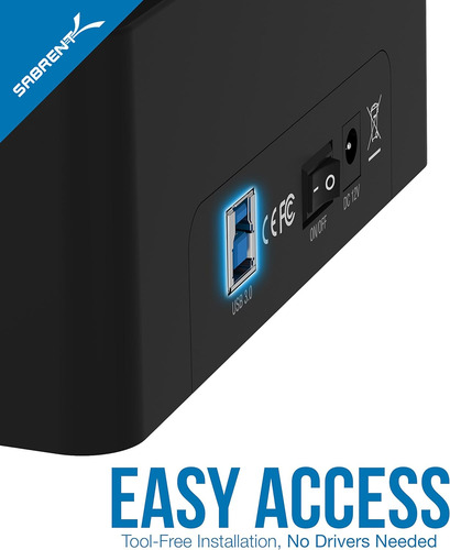 Base De Disco Duro Externa Sabrent Usb 3.0 A Sata Dual Bay..