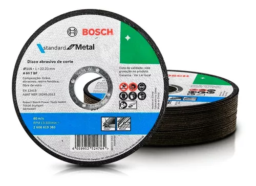 10 Discos De Corte Bosch para Amoladora 115 mm x 1 mm – Espacio Industria