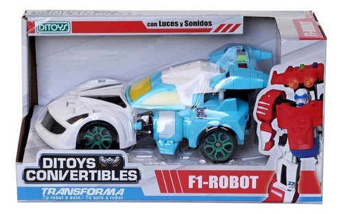 Auto Ditoys Convertible F1-robot Con Luz-sonido Lanus