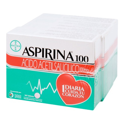 Asa Aspirina 100 X 140 Tbs 4 Cajas
