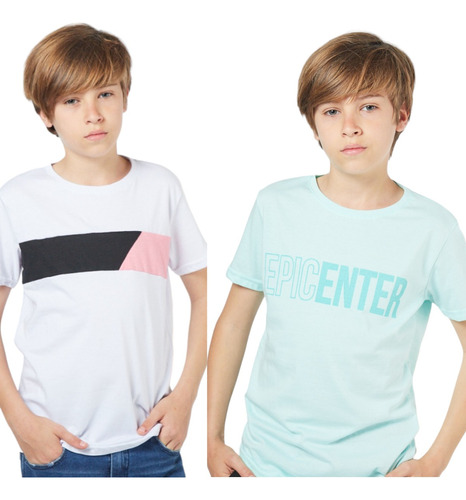 Pack X4 Remeras De Niño/a De Algodón Lisas Unisex Talle 6-16