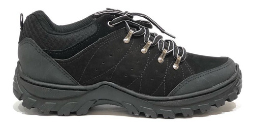 Zapatilla Hombre Deportiva  Trekking Clasica Negro Oferta