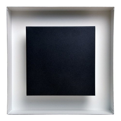 Plafon De Luz Indireta Sobrepor 50x50 Preto Com Branco