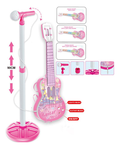 Juego De Guitarra Y Micrófono Juego De Guitarra Musical Eléc