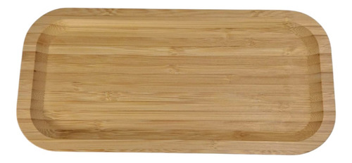 Bandeja Retangular Rasa De Bambu 25cm