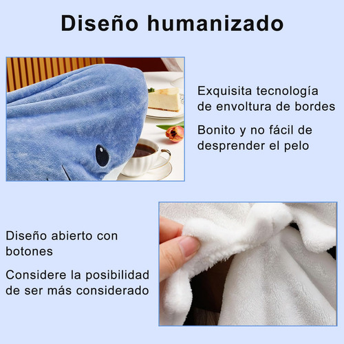 Manta Tiburón Con Capucha Saco Dormir Cálido Y Portátil