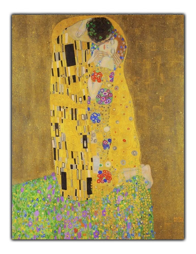 Foto Poster Hd Gustav Klimt 50cmx65cm Kiss Obra Arte O Beijo