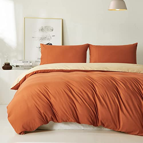 Jyhoney Caramel   Duvet Cover Set Full Size Burnt   Rev...