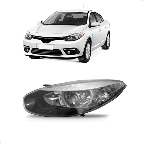 Farol Fluence 2014 2015 2016 Eletrico Com Motor Fume