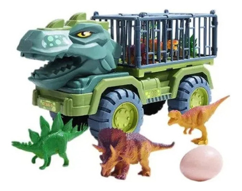 Juego Carrinho Transporte De Dinosauros De Brinquedos [u]