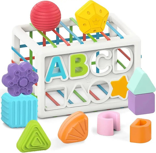 Juguete Para Bebé Caja Formas Y Letras Encaje Úpale