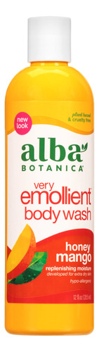 Alba Botanica Very Emollient Honey Mango Body Wash, 12 Onzas