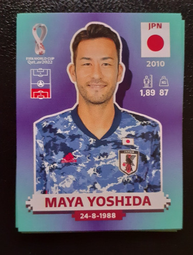 Figurita Mundial Qatar 2022 Azul Europea Maya Yoshida