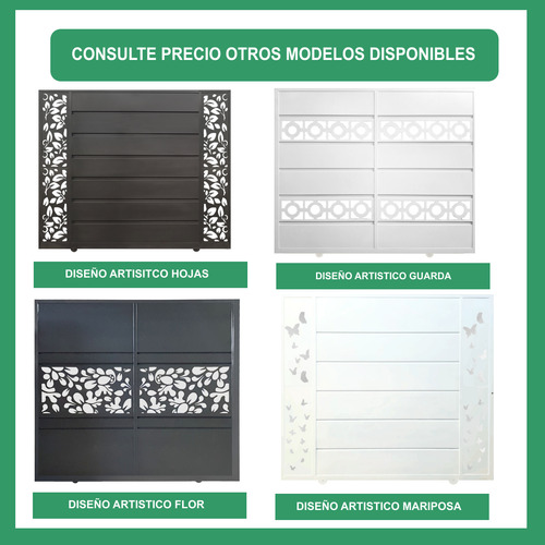 Porton Corredizo Tablillas Verticales De 2.50 X 2.10 Gris Oscuro
