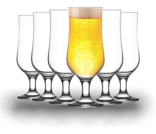 Set De 6 Vaso Cervecero Cocktail Nevakar De Vidrio 385ml