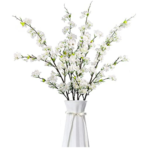 4pcs Artificial Cherry Blossom Flowers 43 Inch Long Ste...