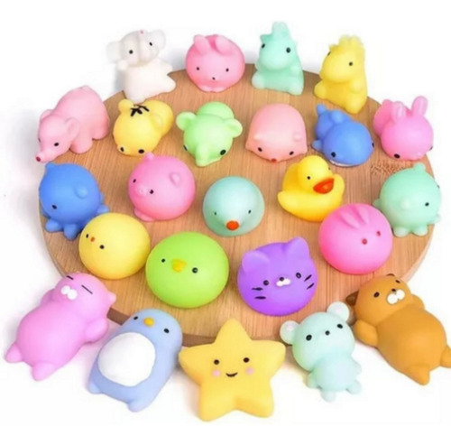 50pcs Mini Mochi Squishy Squeeze Toy Fidget Toy Kit Random