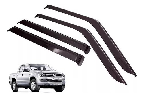 Kit X 4 Deflectores De Ventanlla Vw Amarok 10/16 Adhesivos 