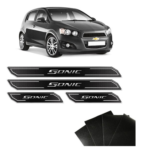 Soleira Porta Chevrolet Sonic 12/14 C/black Over - Genérico
