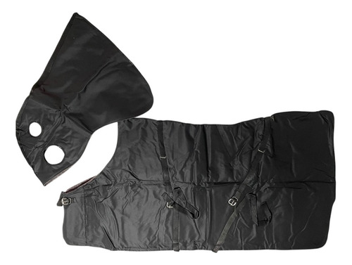 Manta P/caballos Cordura Imperm Y Frazada 1,30 C/pescuecera Negro