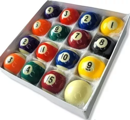 Jogo Bolas De Bilhar Sinuca Numeradas 52mm Snooker no Shoptime