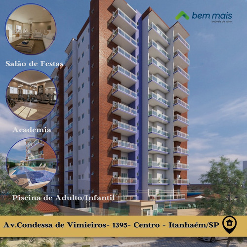 Aptos 1 E 2 Dorms C/ Suíte Uma Quadra Da Praia Centro Itanhaém Financiamento Direto Com A Construtora