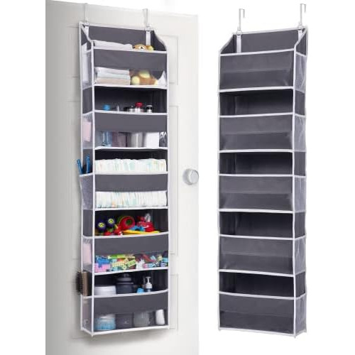 1 Pack Over Door Organizer With 5 Large  S 10 Mesh Side...