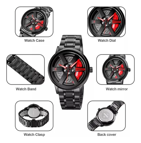 Reloj Skmei 1787 Rin De Auto Deportivo Giratorio Acero Inox