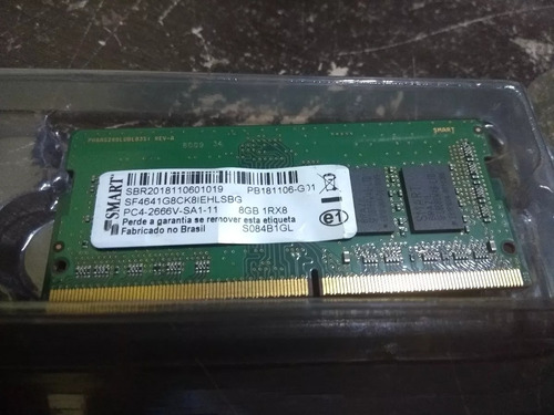 Memoria Smart 8 Gb Ddr4 Pc4 2666v De Notebook 8gb 1rx8