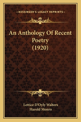 Libro An Anthology Of Recent Poetry (1920) - Walters, Let...
